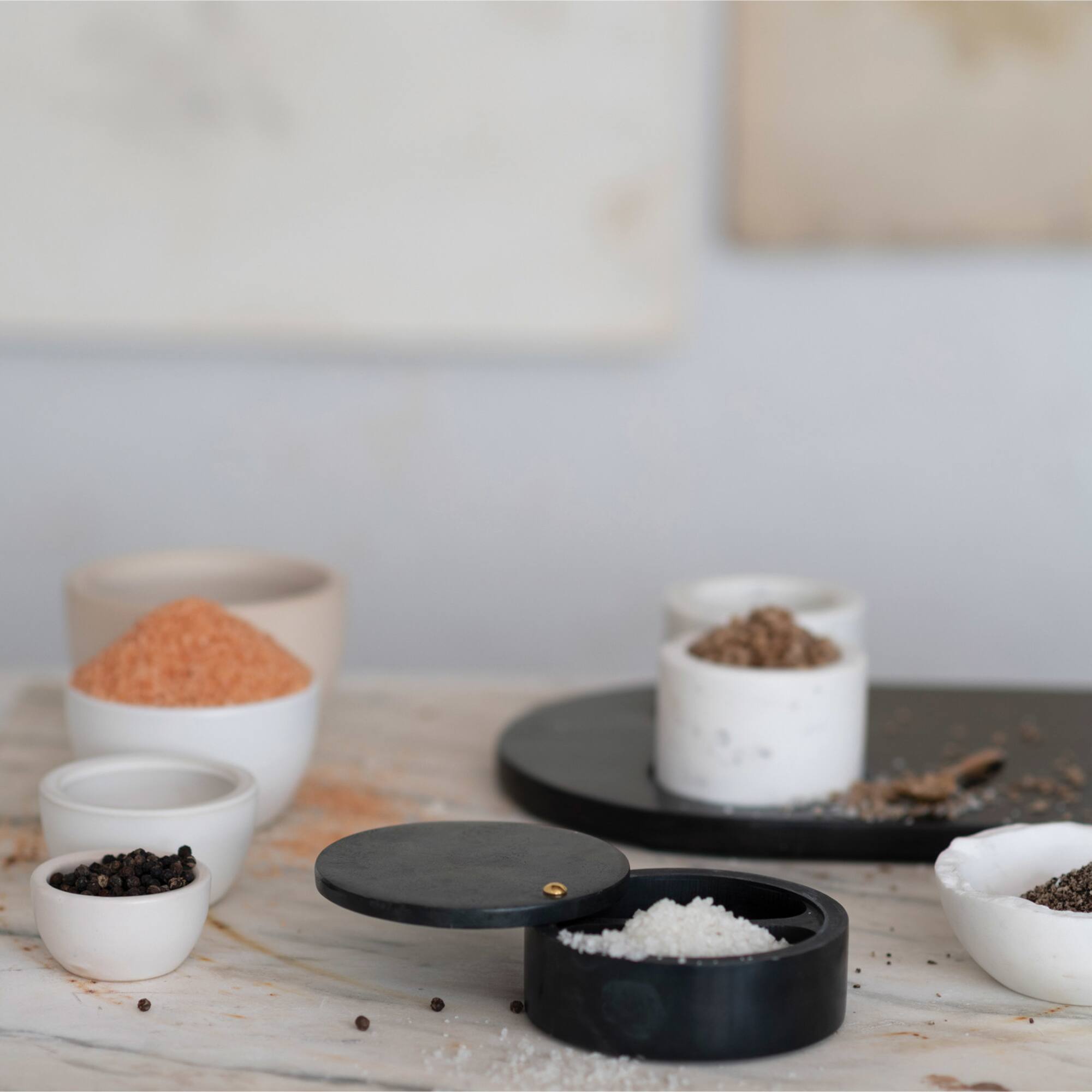 Hello Honey® Mango Wood Tray & Marble Bowl Set